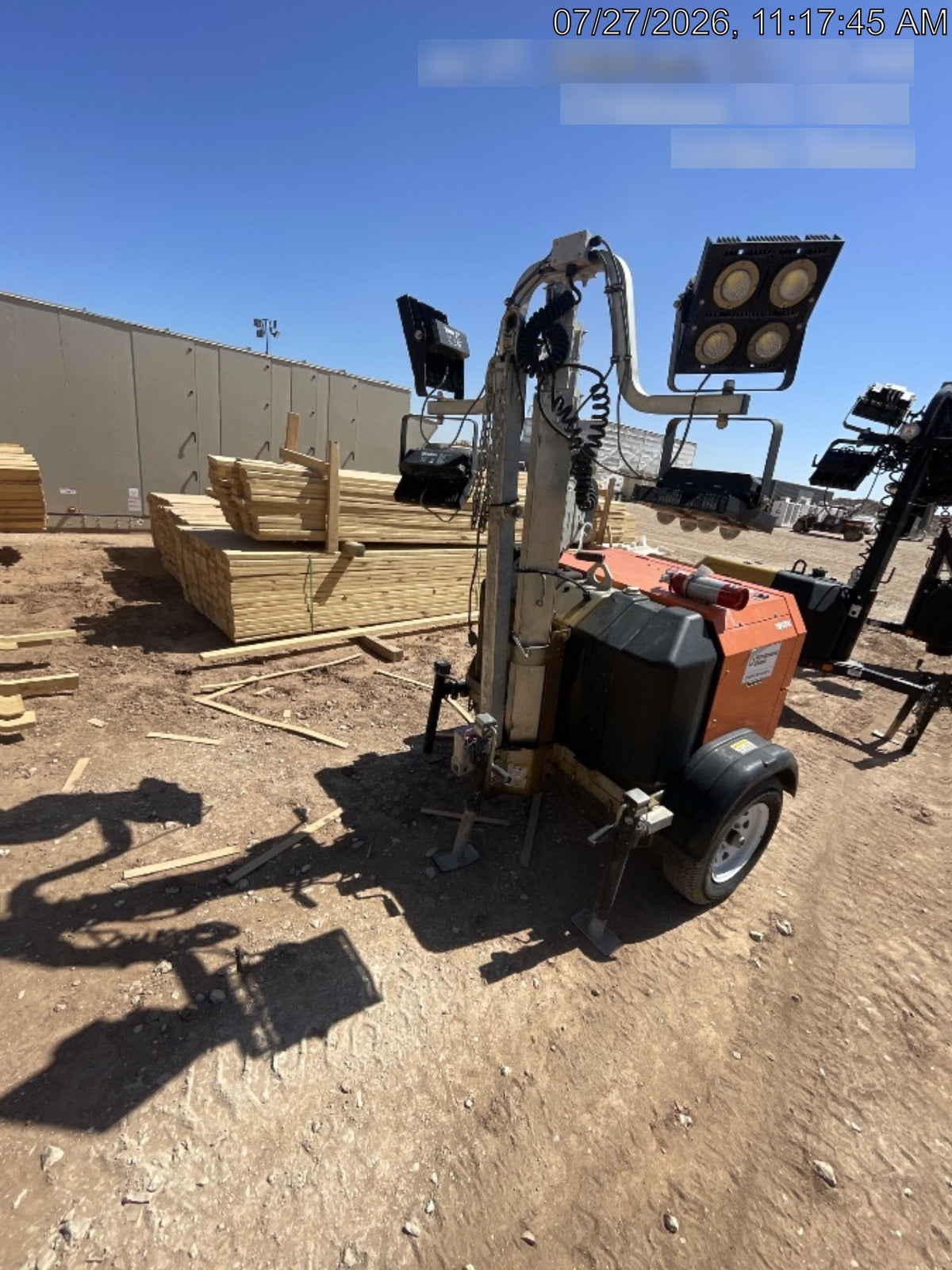2024 Wanco WLTT-4MM4K Diesel, Deep Sea Controller, Shore Power Plug, Auto Start, (4) 350W LED Floodlights, 4kW Generator, 60 Gal Fuel Tank, 2" Ball, T3
