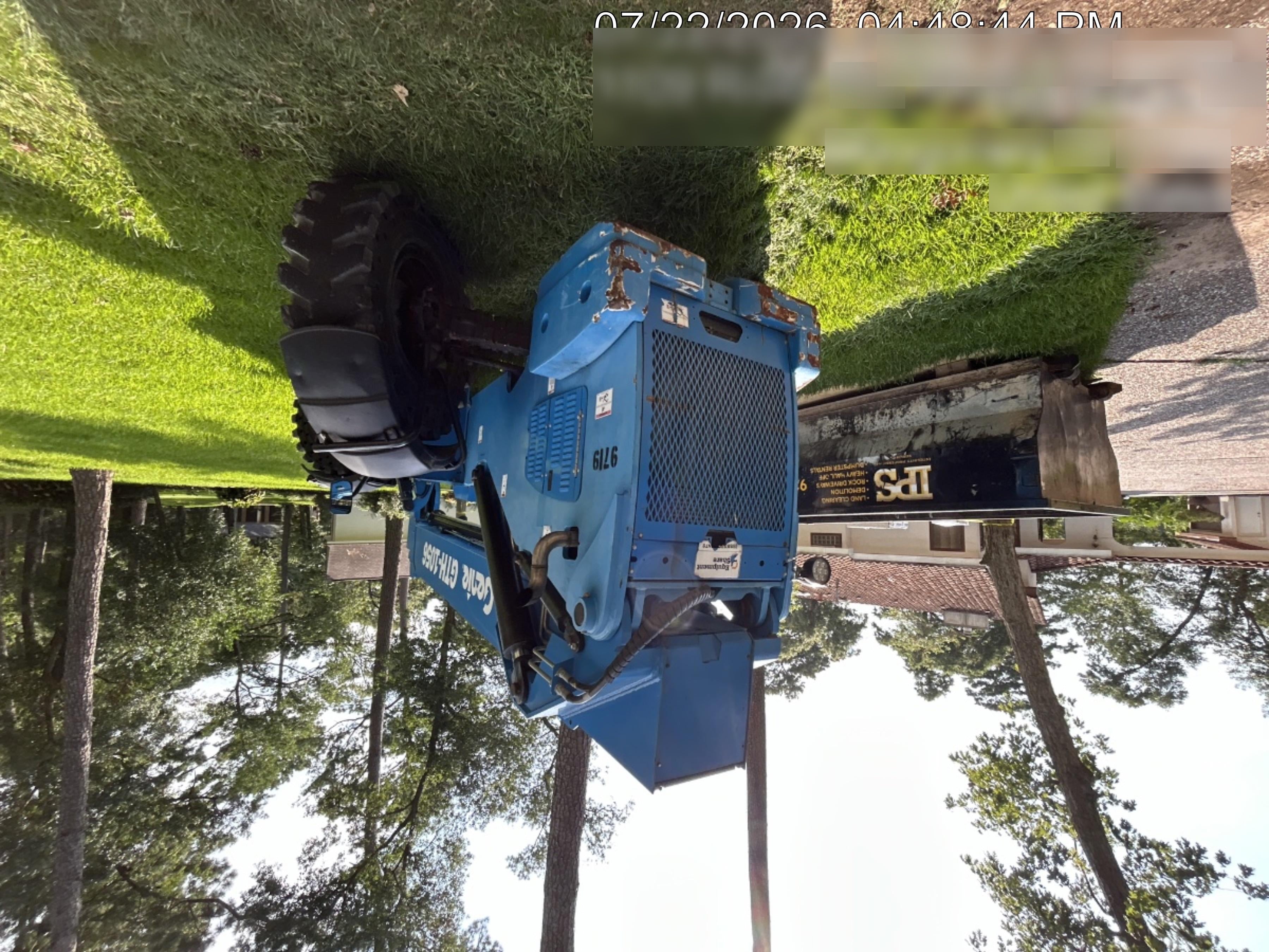 2018 Genie GTH-1056 Genie GTH-1056 w/Open ROPS, Solid Tires, Work Light/Beacon, 60" Carriage and Forks