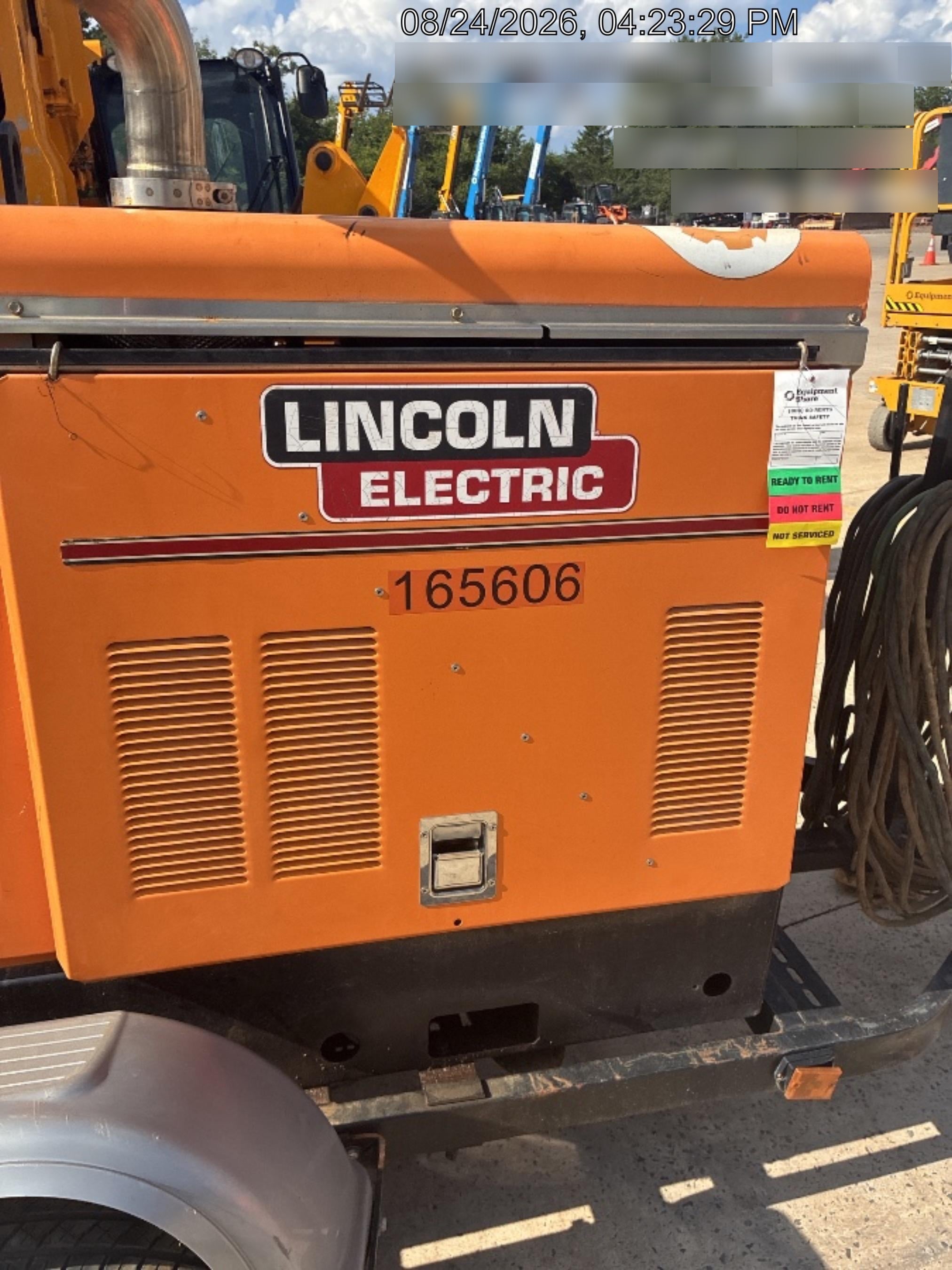 2021 Lincoln Electric Vantage 549X Ready Pak 3, ORANGE (includes trailer, cable rack, fender light kit)