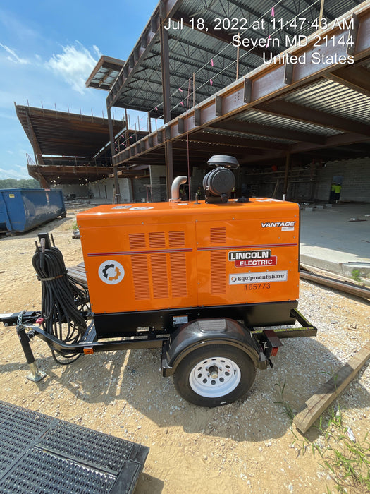 2021 Lincoln Electric Vantage 549X Ready Pak 3, ORANGE (includes trailer, cable rack, fender light kit)