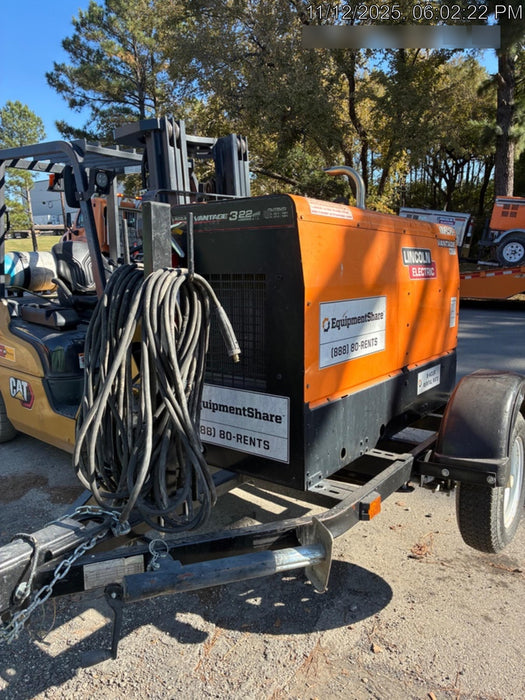 2021 Lincoln Electric Vantage 322 Vantage 322 Ready Pak 3 w/ Decals, ORANGE (includes trailer, cable rack, fender light kit) NO Telematics