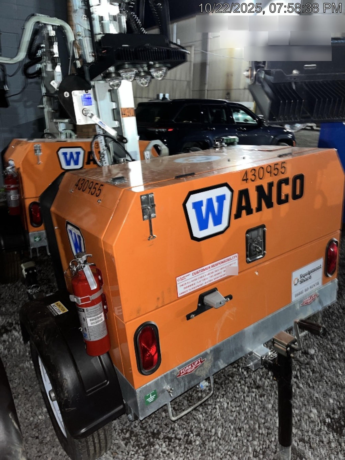 2024 Wanco WLTT-4MM4K Diesel, Deep Sea Controller, Shore Power Plug, Auto Start, (4) 350W LED Floodlights, 4kW Generator, 60 Gal Fuel Tank, 2" Ball, T3