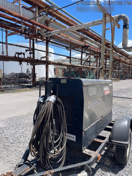 2019 Lincoln Electric Vantage 322 Welder Ready-Pak 3, Two wheel trailer, Fender and Light kit, Cable Rack