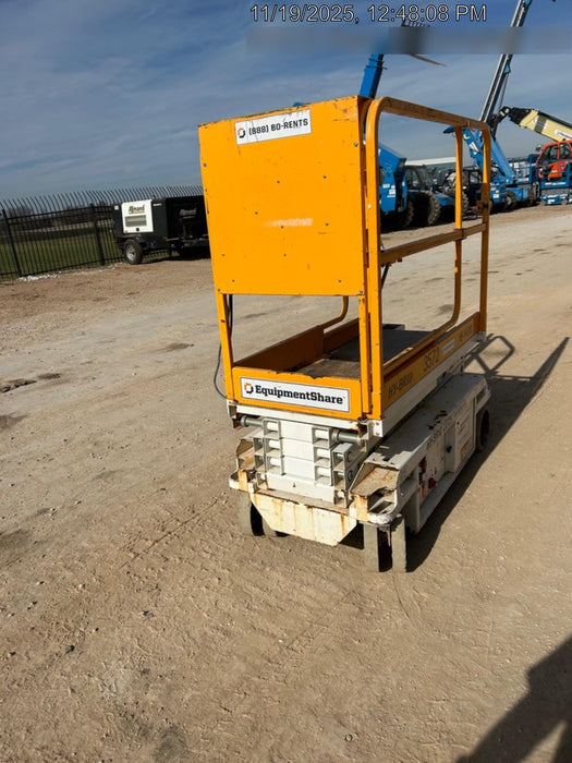 Custom Equipment HB-1430 Hy-Brid Scissor Lift
Platform capacity up to 670 lbs
Working height up to 20 ft
Weighs under 1,700 lbs
Non-marking wheels