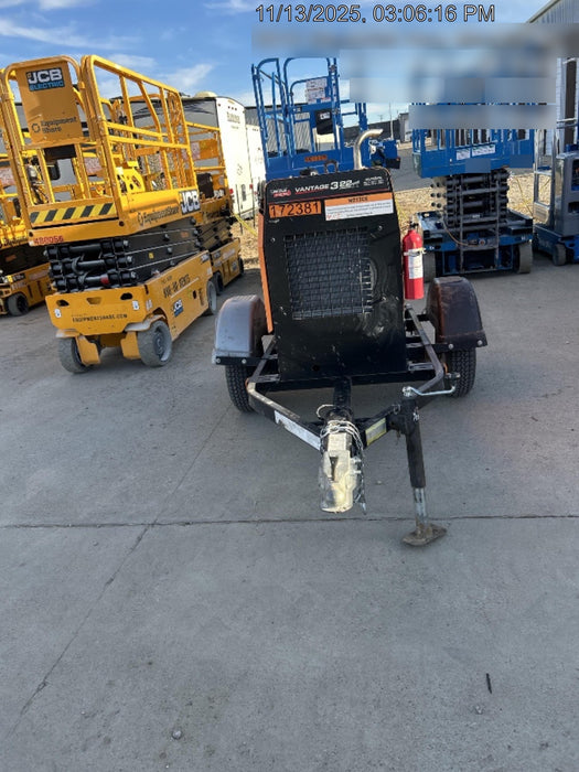 2021 Lincoln Electric Vantage 322 Vantage 322 Ready Pak 3 w/ Decals, ORANGE (includes trailer, cable rack, fender light kit) NO Telematics