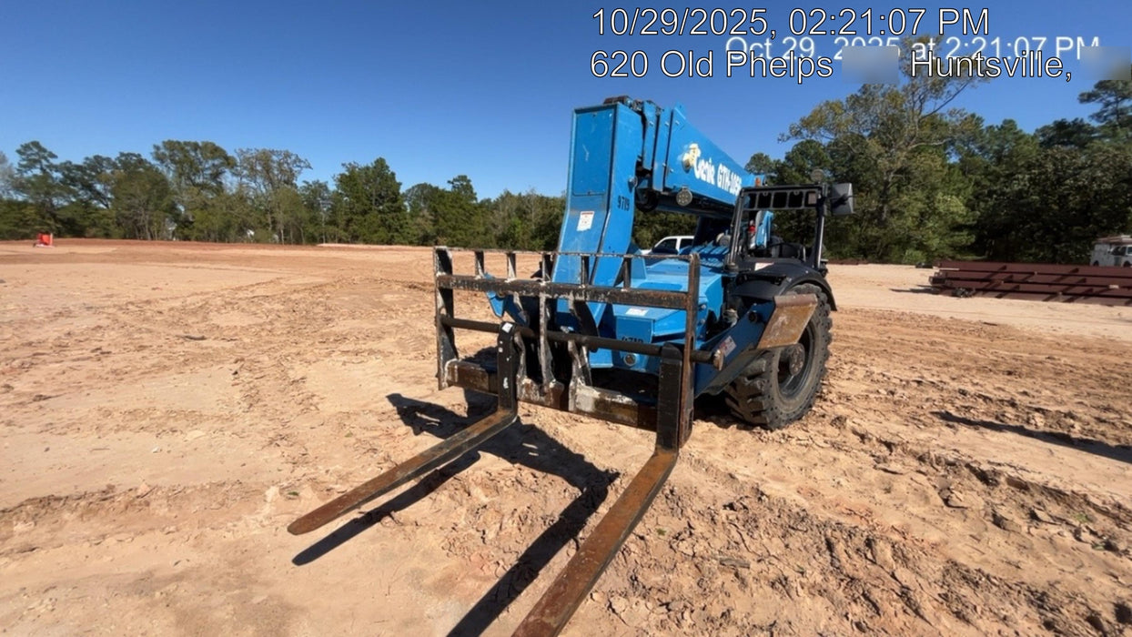 2018 Genie GTH-1056 Genie GTH-1056 w/Open ROPS, Solid Tires, Work Light/Beacon, 60" Carriage and Forks