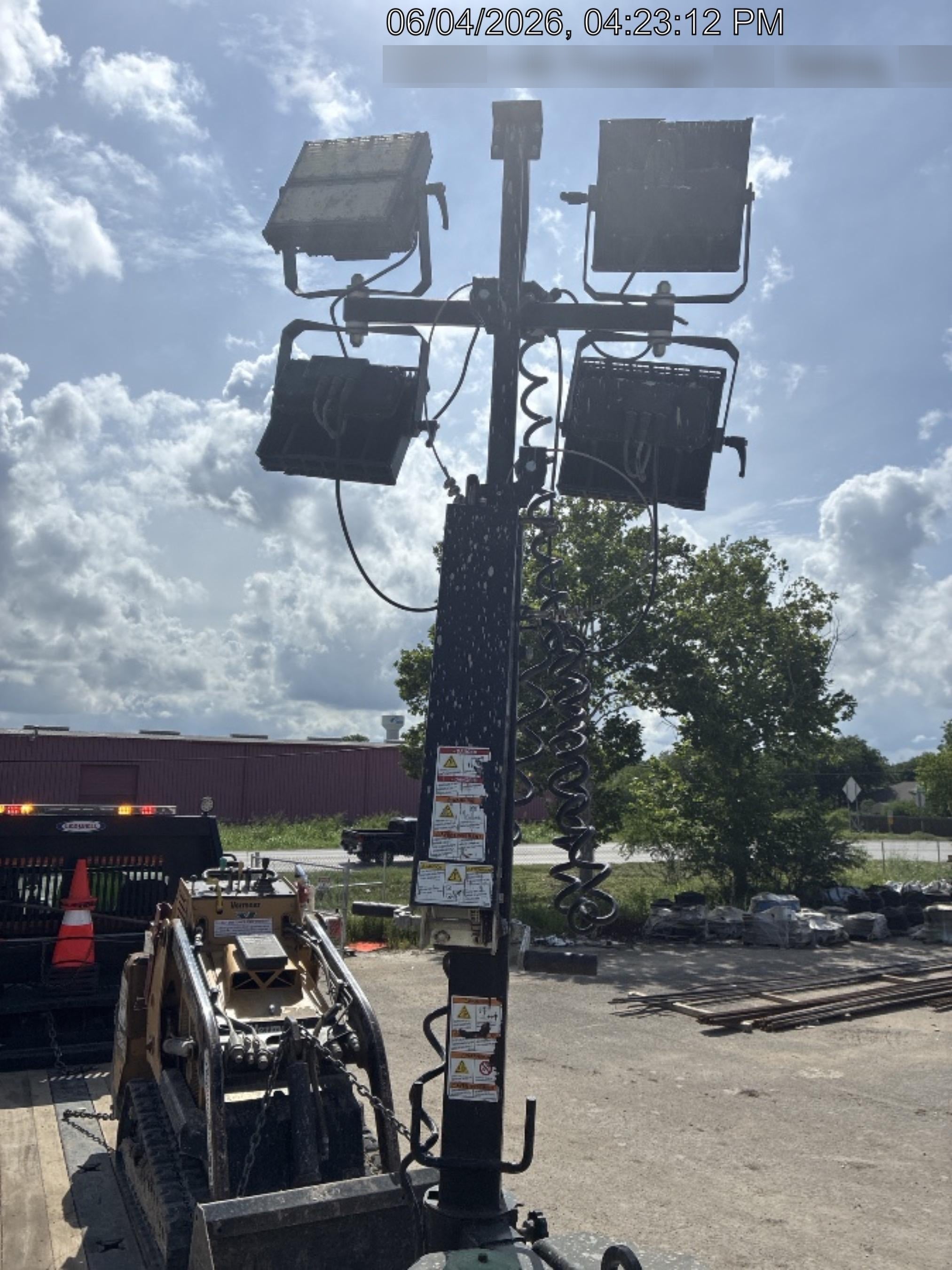 2022 Allmand NLV3GR (4) LED Light Fixture 350W, 23' Vertical Mast, 3kW Prime, Towable, Deep Sea L401, Leveling Jacks, Yanmar T4F 5.8hp