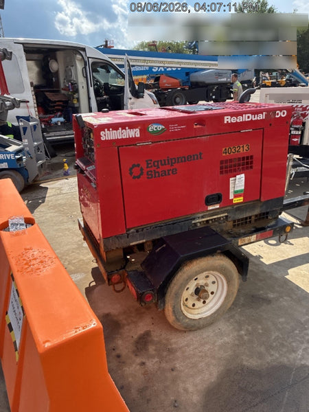 2024 Shindaiwa DGW400MDL Kubota D902 Engine, 23 HP, Dual Op Welder, Wire, Arc, Droop Stick, Tig, and CC Stick Functionality, Simulphase, 3 Phase and 1 Phase Gen Output, Single Axle NB Trlr, Slr Trckl Chrg 12V 12W, Fire Ext