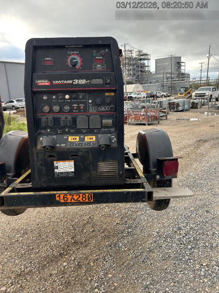 2021 Lincoln Electric Vantage 322 Vantage 322 Ready Pak 3 w/ Decals, ORANGE (includes trailer, cable rack, fender light kit) NO Telematics