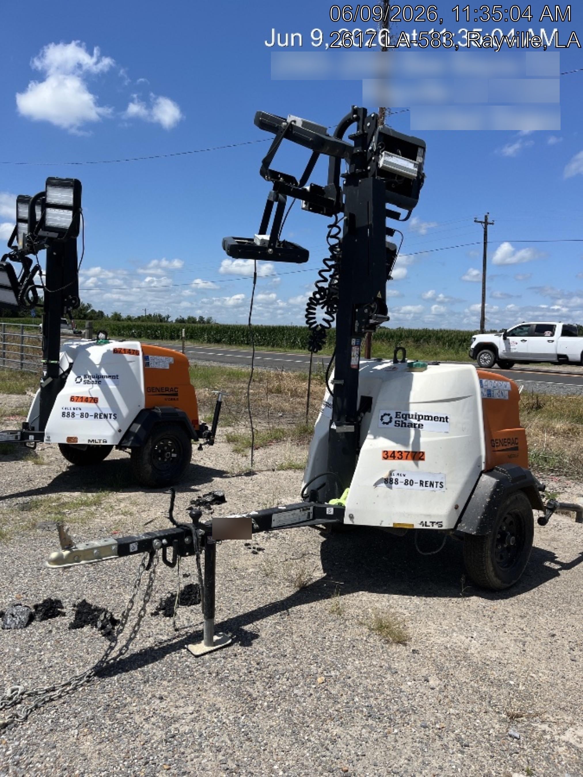 2023 Generac MLT2 Diesel, Flex Switch 120V Input, Powerzone Controller, (4) 320W LED Lights, 4kW Generator, 39.9 Gal Fuel Tank, 2" Ball, T3