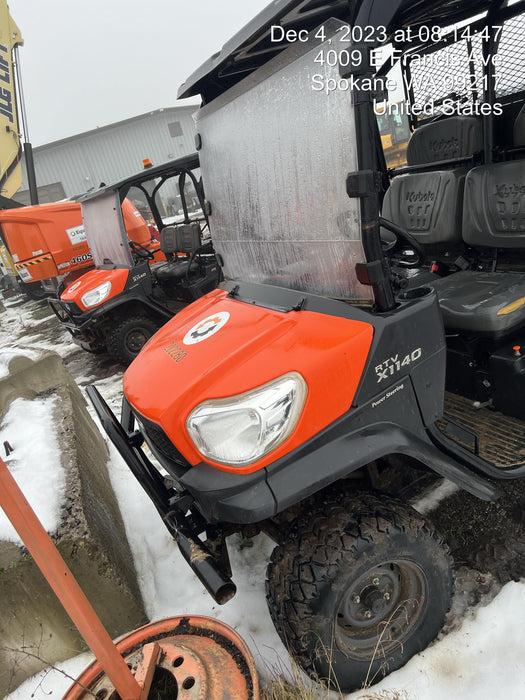 2022 Kubota RTV-X1140W-H Plastic Canopy, Windshield Acrylic Clear, LED Strobe Light, Wire Harness Kit, Back up Alarm