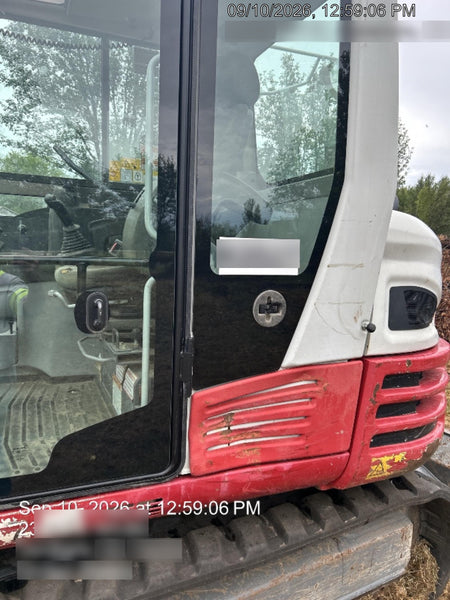 2019 Takeuchi TB290 Cab/Heat/AC Rubber tracks, Dozer blade, Travel alarm, Auxiliary hydraulics w/Manual QC, Hydraulic thumb, 18", 24", and 36" Buckets