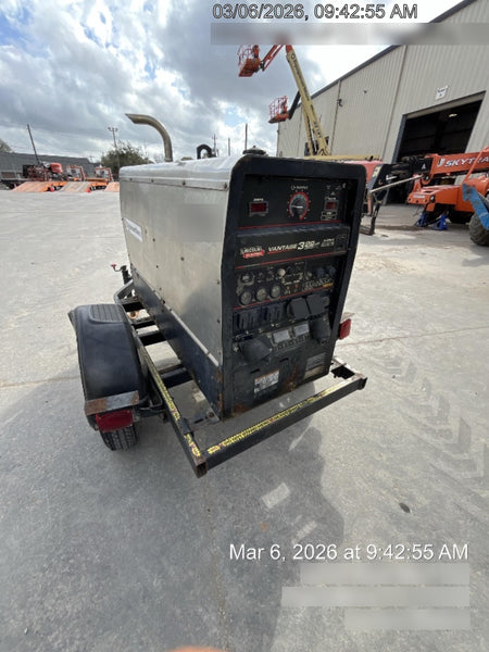 2019 Lincoln Electric Vantage 322 Ready-Pak 3, Two Wheel Trailer, Fender and Light Kit, Cable Rack