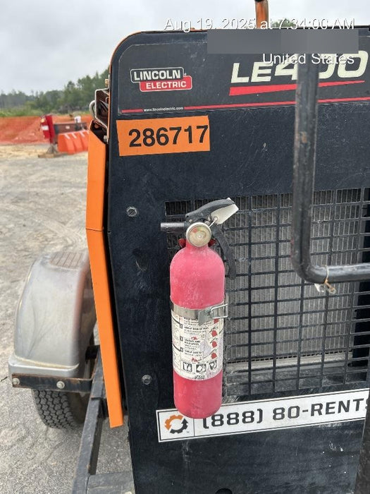 2022 Lincoln Electric LE400 Kubota V1505, Trlr, Cable Rack, Light Kit, ES Decals, T3