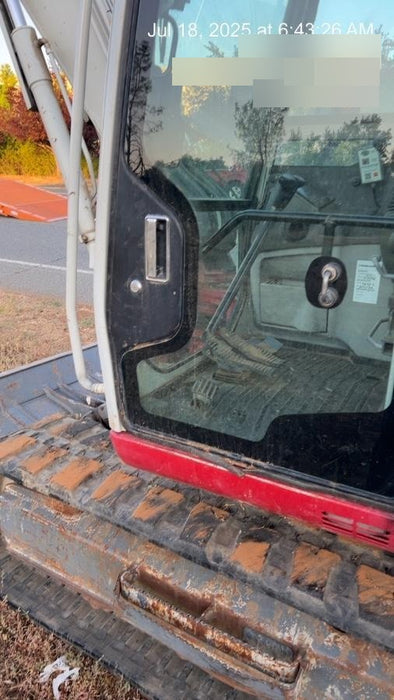 2019 Takeuchi TB290 Cab/Heat/AC Rubber tracks, Dozer blade, Travel alarm, Auxiliary hydraulics Manual QC, Hydraulic thumb, 18", 24", and 36" Buckets