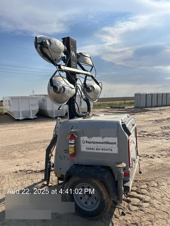 Wacker Neuson LTV6K-MH Wacker Neuson LTV6K Mobile Light Tower w/Fuel Level Sensor Installed