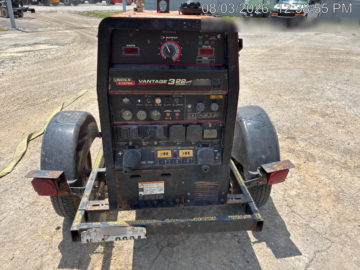 2021 Lincoln Electric Vantage 322 Vantage 322 Ready Pak 3 w/ Decals, ORANGE (includes trailer, cable rack, fender light kit) NO Telematics