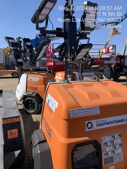 2023 Generac MLT2 Diesel, Flex Switch 120V Input, Powerzone Controller, 
(4) 320W LED Lights, 4kW Generator, 39.9 Gal Fuel Tank, 2" Ball, T3