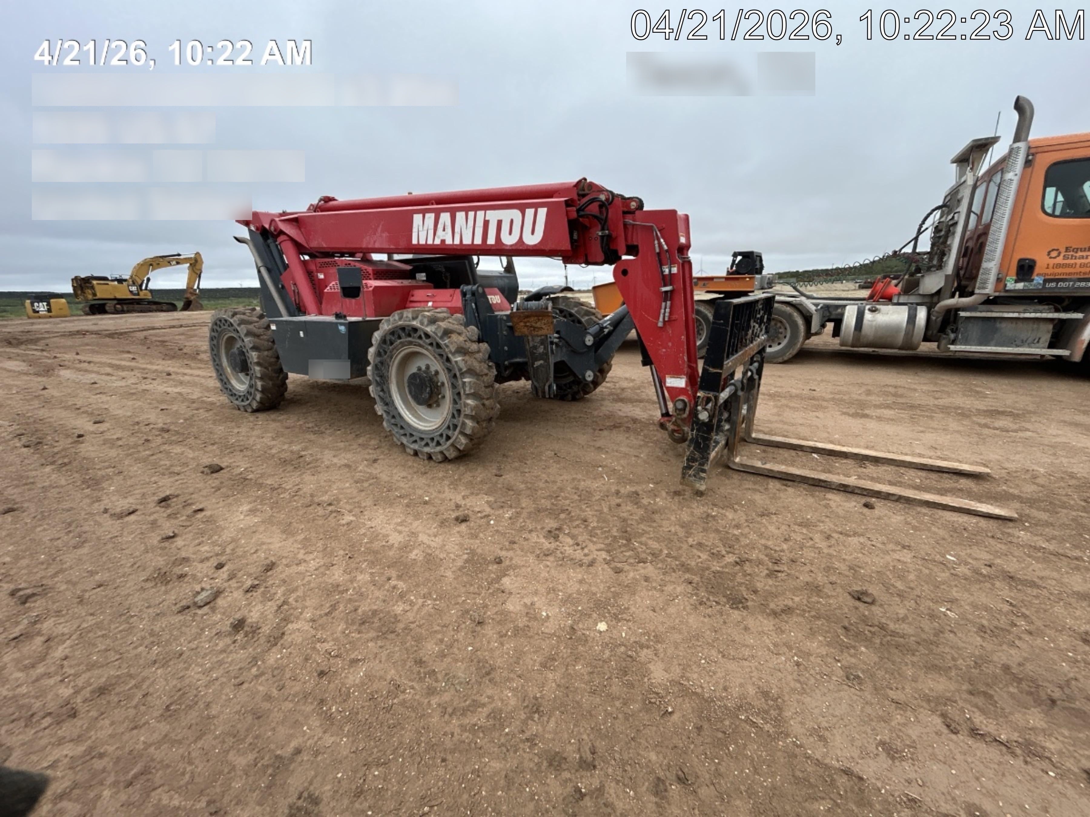 2019 Manitou MTA10055 MTA10055 - 120 HP T4, Canopy, Worklights/Strobe, Beacon, 66" Carriage, 60" Forks, Solid Tires, Lift Hook, Aux Hydraulics