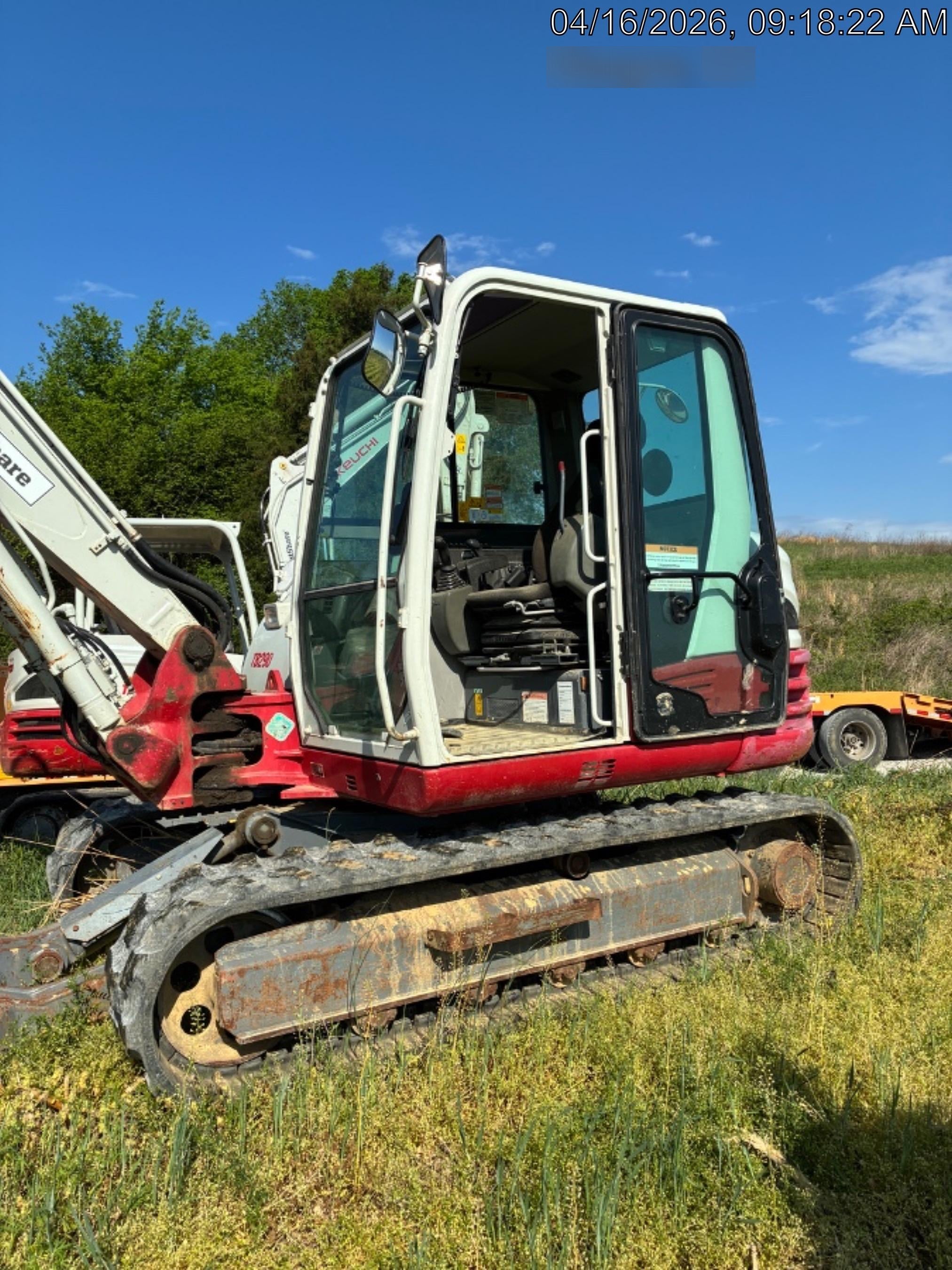 2019 Takeuchi TB290 Takeuchi TB290 Cab/Heat/AC w/Rubber Tracks, Auxiliary Hydraulics, Dozer Blade, Manual QC, 18/24/36" Buckets, Hydraulic Thumb Installed
