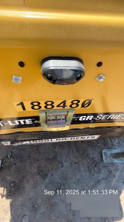 Allmand NLV3GR (4) LED Light Fixture 350W, 23' Vertical Mast, 3kW Prime, Towable, Deep Sea L401, Leveling Jacks, Yanmar T4F 5.8hp