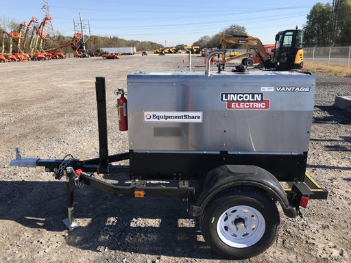 2019 Lincoln Electric Vantage 322 Welder Ready-Pak 3, Two wheel trailer, Fender and Light kit, Cable Rack