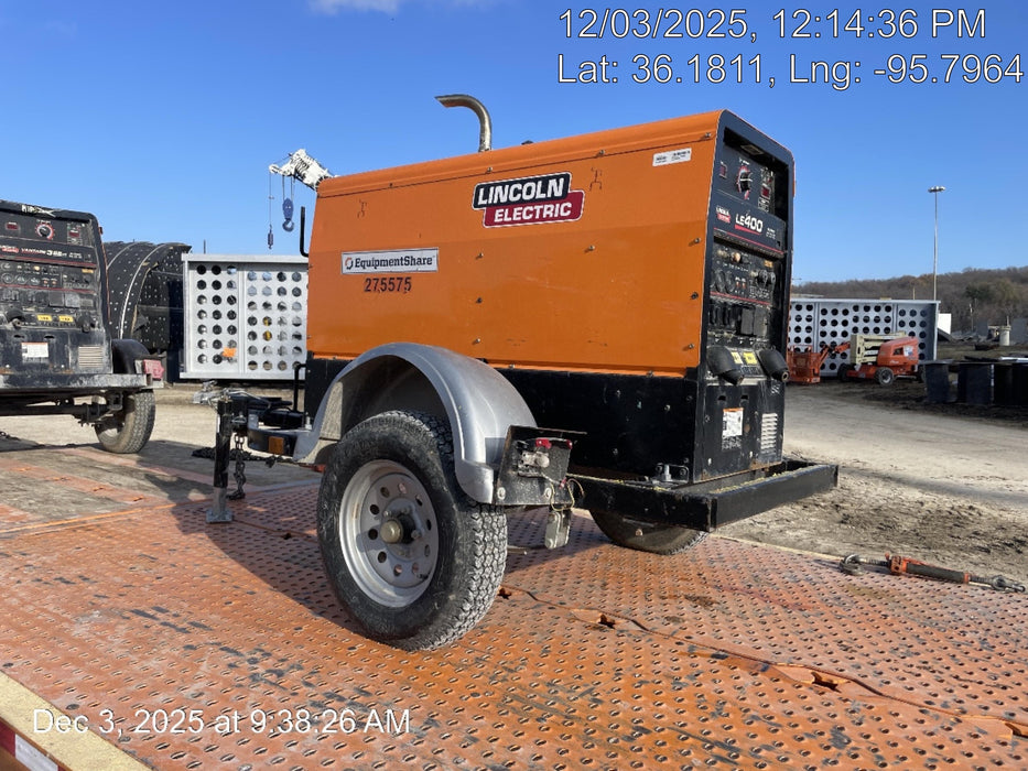 2022 Lincoln Electric LE400 Kubota V1505, Trlr, Cable Rack, Light Kit, ES Decals, T3