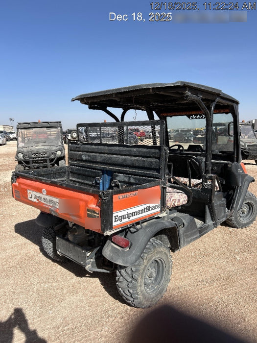 2019 Kubota RTV-X1140W-H 4wd Utility Cart, LED Strobe, Windshield Tempered Glass, Plastic Canopy, Wire Harness Kit, Backup Alarm