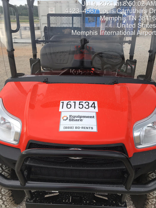 2021 Kubota RTV-X1140W-H Plastic Canopy, Windshield Acrylic Clear, LED Strobe Light, Wire Harness Kit, Back up Alarm