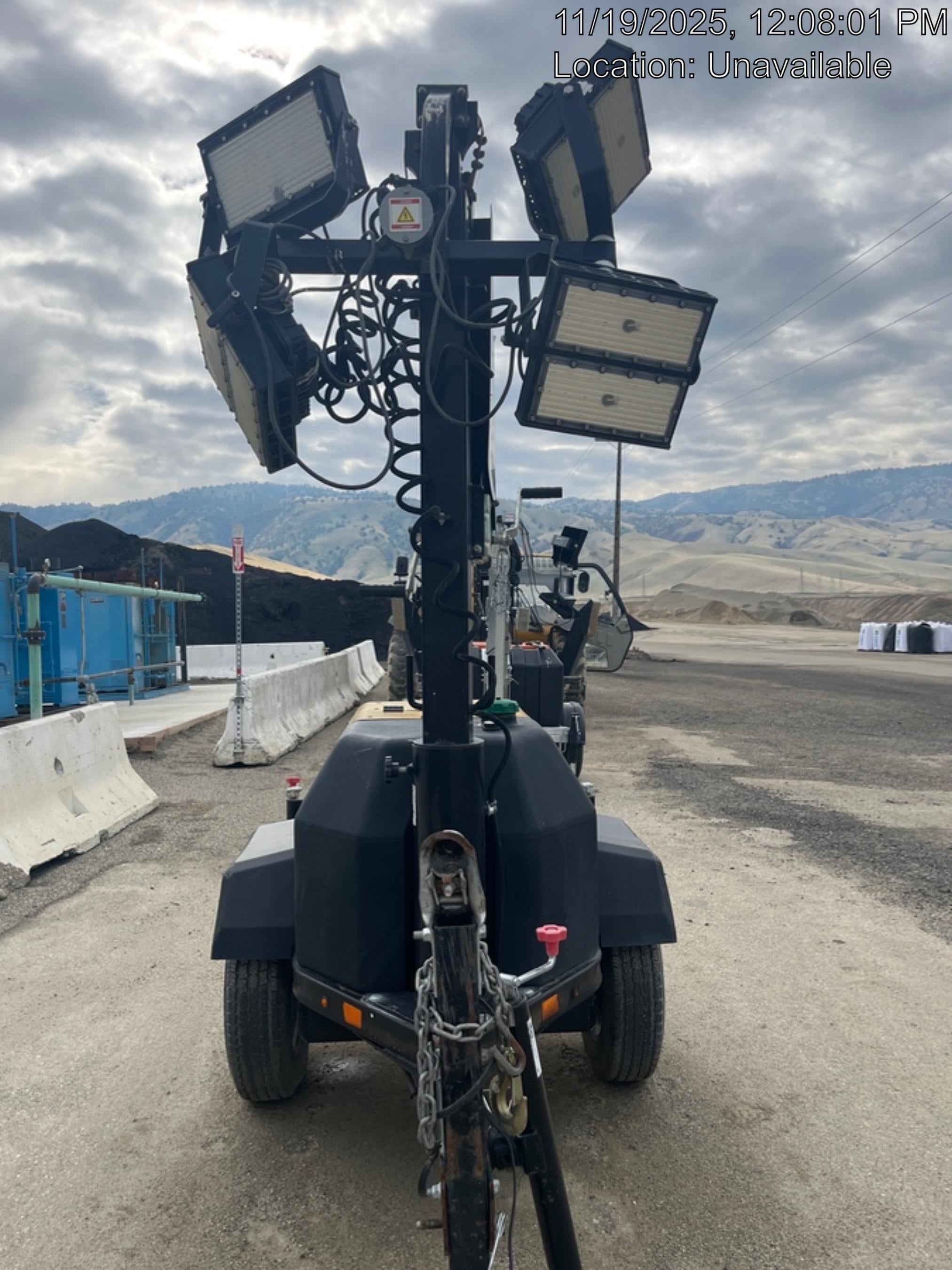 2021 Allmand NLV3GR (4) LED Light Fixture 350W, 23' Vertical Mast, 3kW Prime, Towable, Deep Sea L401, Leveling Jacks, Yanmar T4F 5.8hp