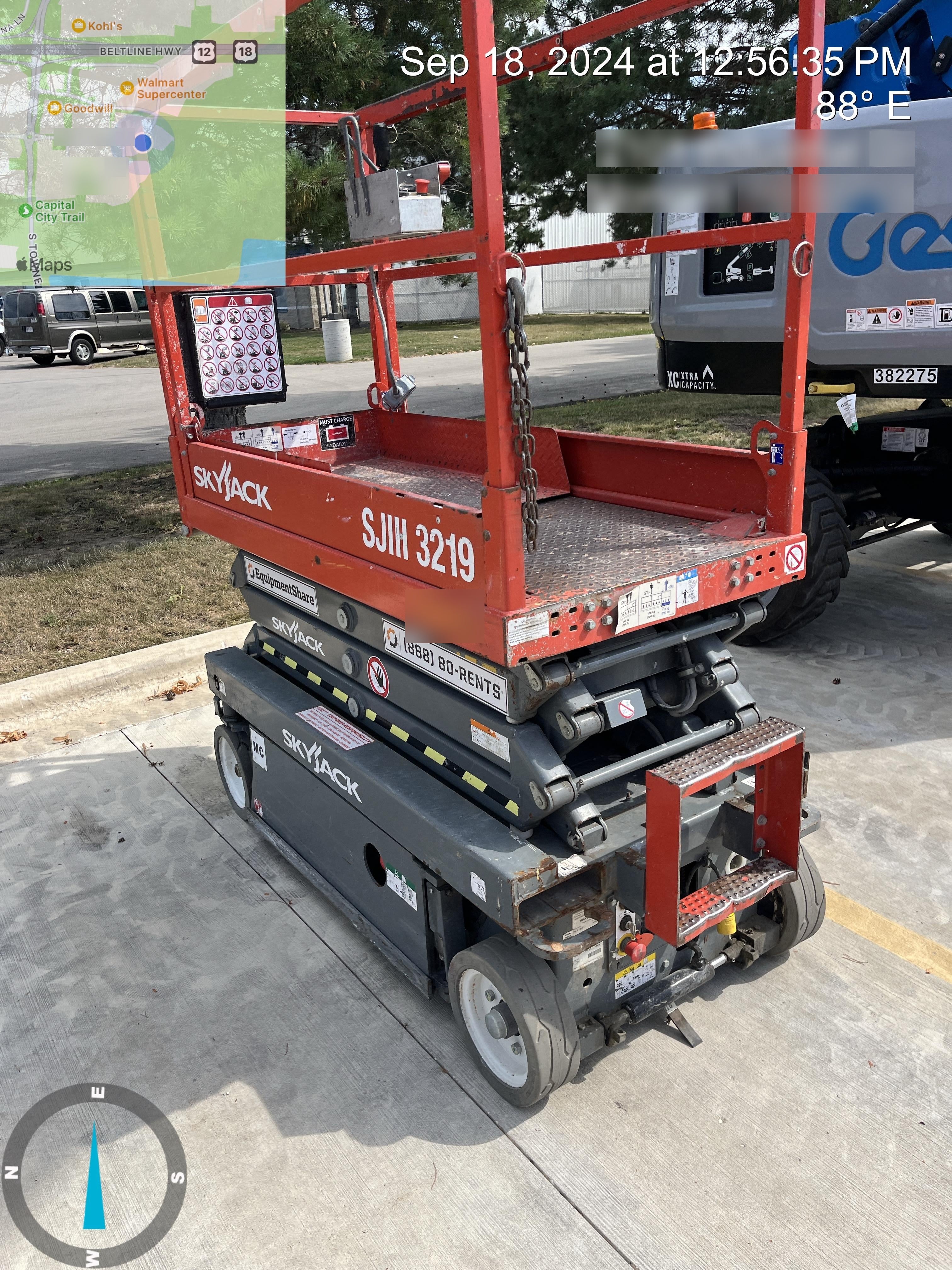 2016 Skyjack SJIII-3219 Standard Rental Specs