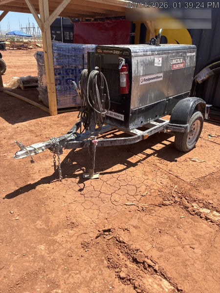 2019 Lincoln Electric Vantage 322 Welder Ready-Pak 3, Two wheel trailer, Fender and Light kit, Cable Rack