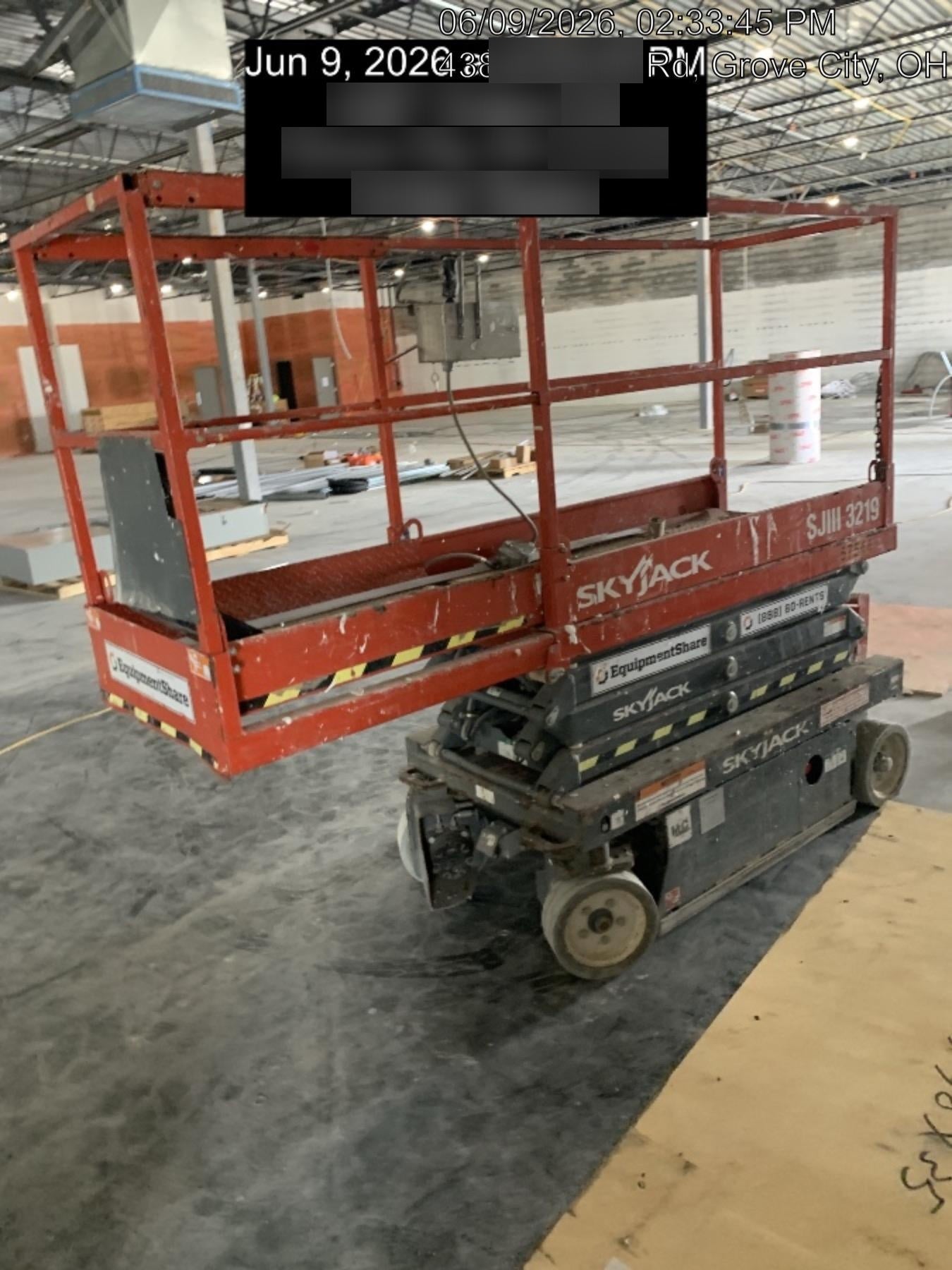 2016 Skyjack SJIII-3219 Standard Rental Specs