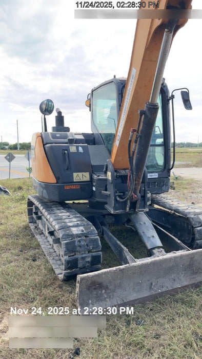 2018 Case CX80C CLOSED CAB, A/C, RUBBER TRACKS PADS, 7'-2" ARM