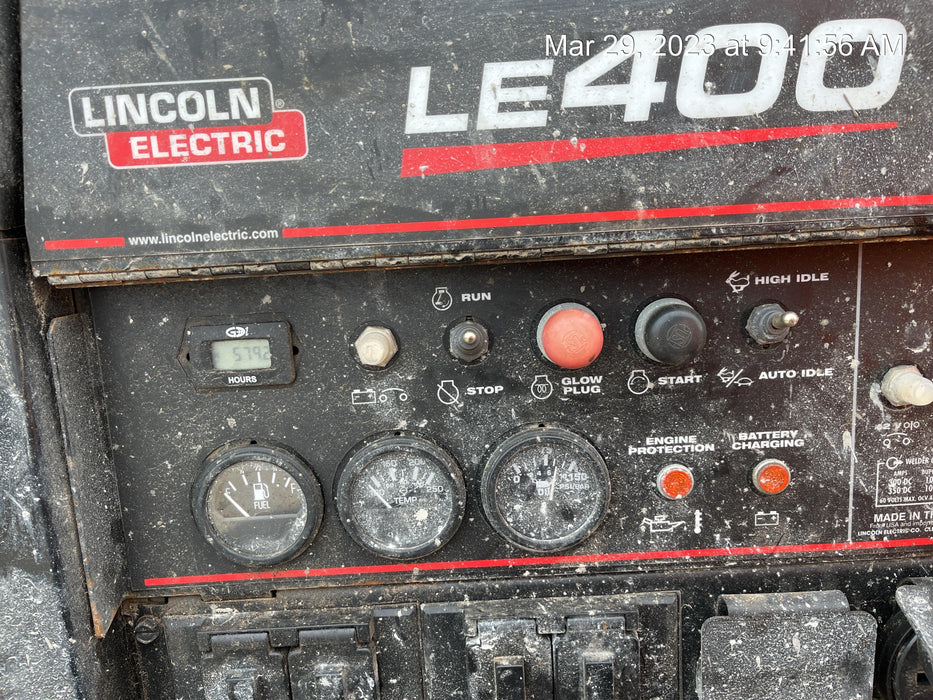 2022 Lincoln Electric LE400 Kubota V1505, Trlr, Cable Rack, Light Kit, ES Decals, T3