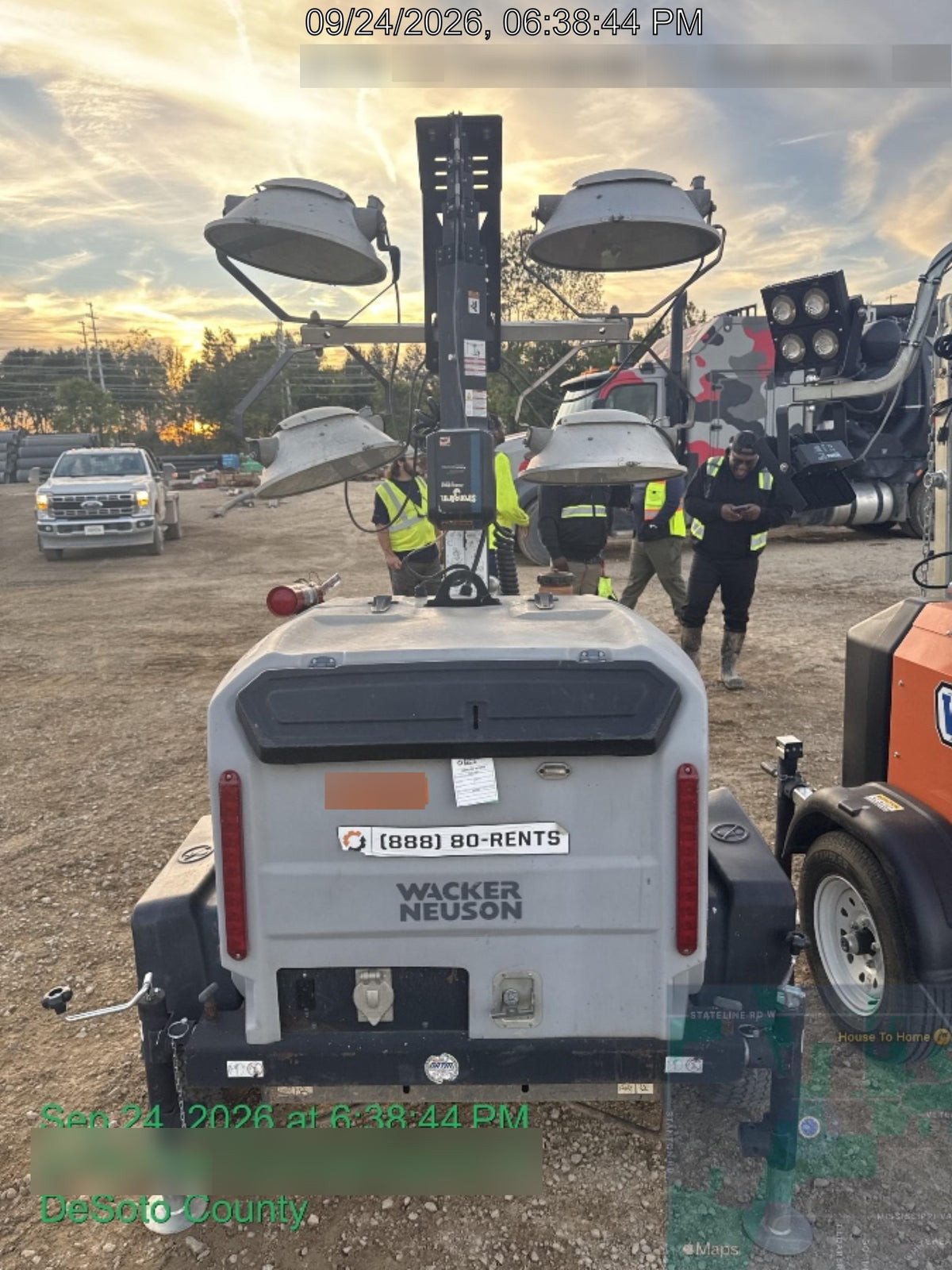 Wacker Neuson LTV6K-MH Power mast, 1100W MH, Fuel Sensors, Wiring Harness