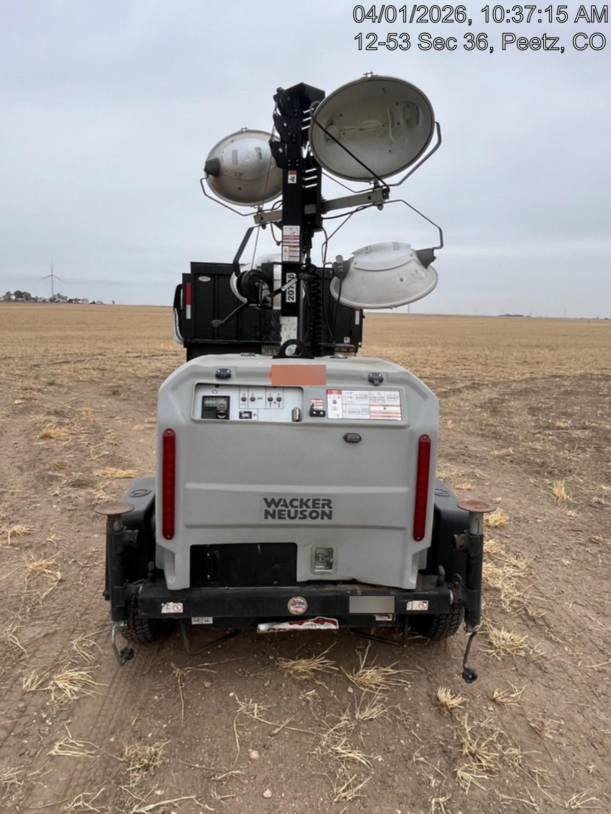 2018 Wacker Neuson LTV6L-MH Wacker Neuson LTV6L Mobile Light Tower w/Fuel Level Sensor Installed