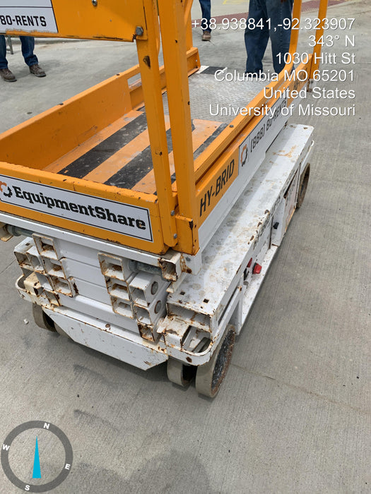 Custom Equipment HB-1430 Hy-Brid Scissor Lift
Platform capacity up to 670 lbs
Working height up to 20 ft
Weighs under 1,700 lbs
Non-marking wheels