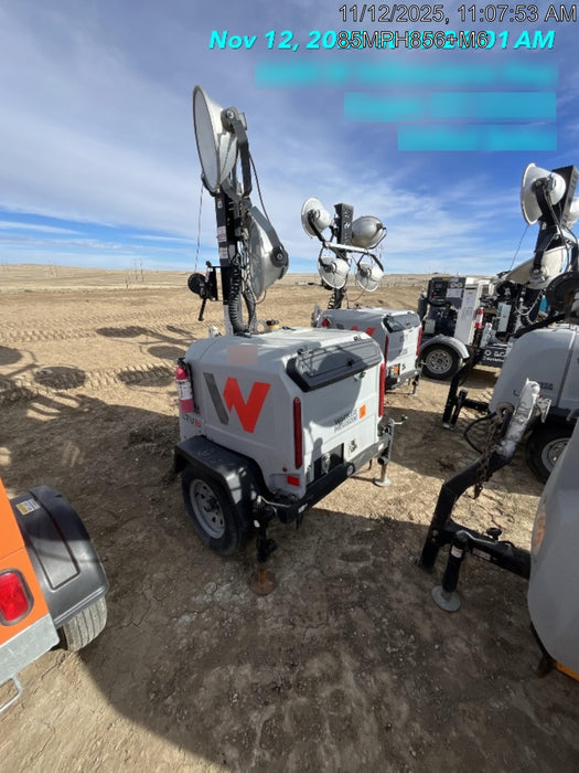 2019 Wacker Neuson LTV6L-MH Mobile Light Tower w/Fuel Level Sensor Installed