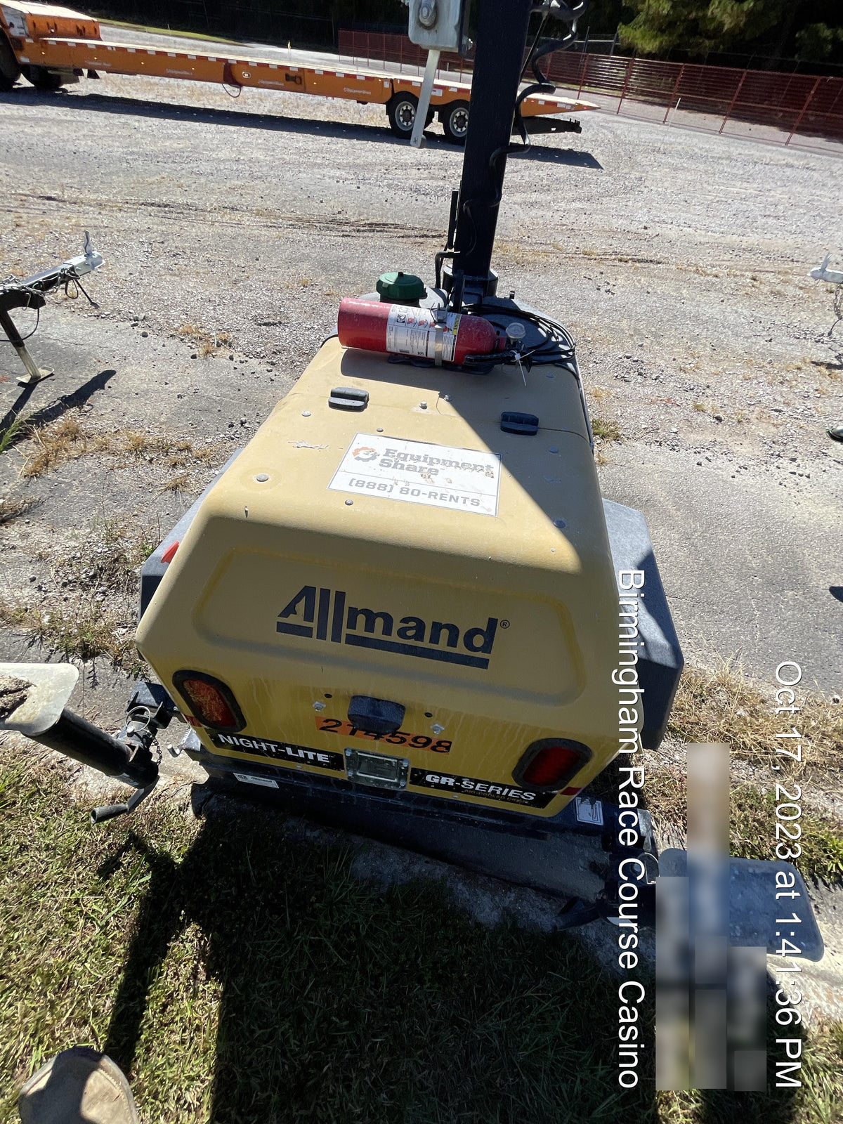 2022 Allmand NLV3GR (4) LED Light Fixture 350W, 23' Vertical Mast, 3kW Prime, Towable, Deep Sea L401, Leveling Jacks, Yanmar T4F 5.8hp