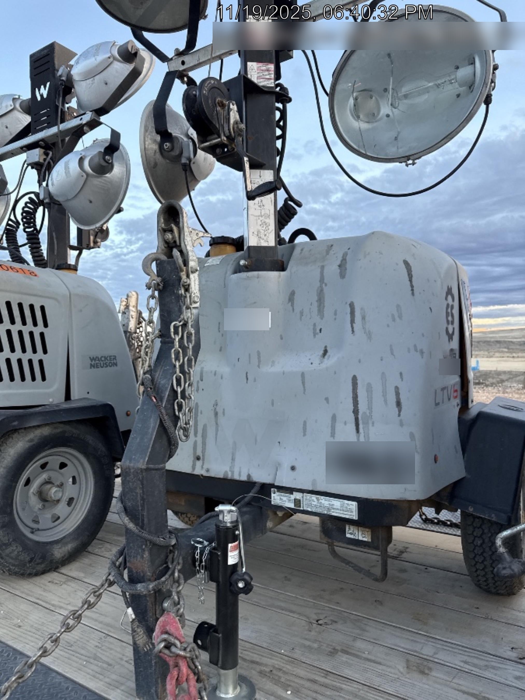 2018 Wacker Neuson LTV6L-MH Wacker Neuson LTV6L Mobile Light Tower w/Fuel Level Sensor Installed