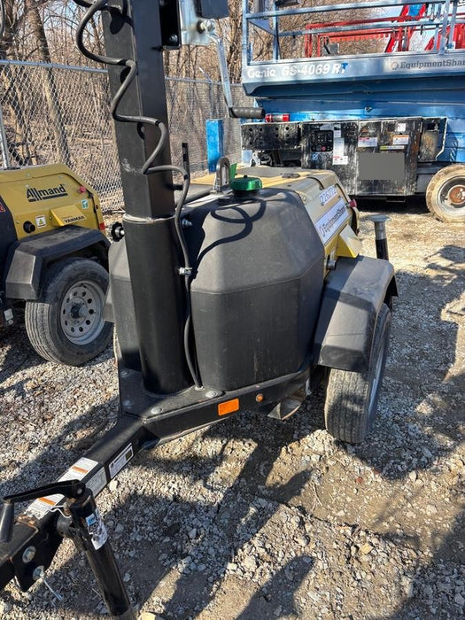 2022 Allmand NLV3GR (4) LED Light Fixture 350W, 23' Vertical Mast, 3kW Prime, Towable, Deep Sea L401, Leveling Jacks, Yanmar T4F 5.8hp