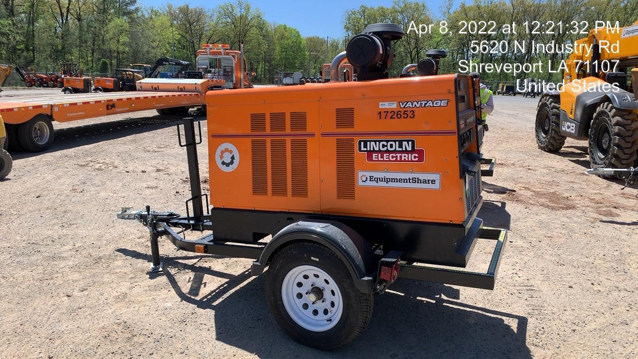 2021 Lincoln Electric Vantage 549X Ready Pak 3, ORANGE (includes trailer, cable rack, fender light kit)