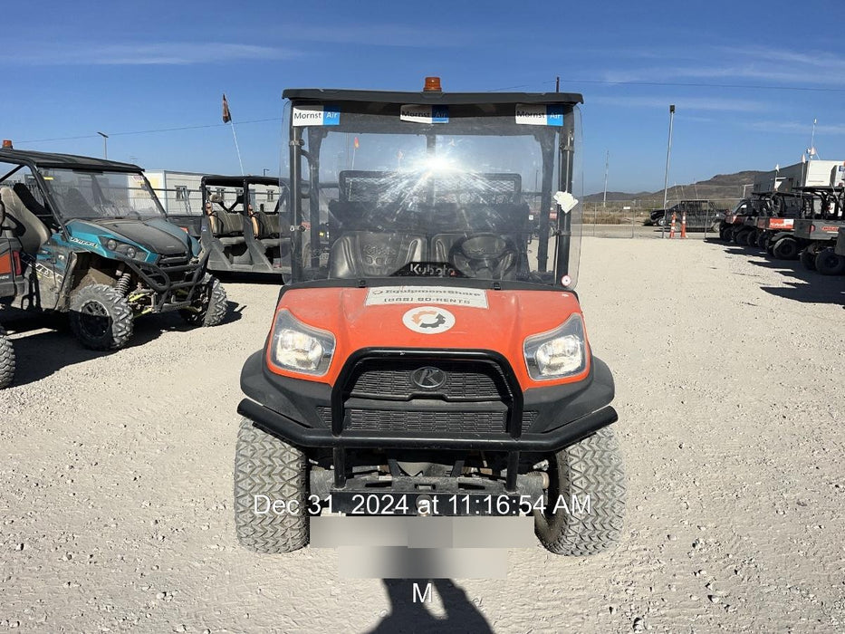 2022 Kubota RTV-X1140W-H Plastic Canopy, Windshield Acrylic Clear, LED Strobe Light, Wire Harness Kit, Back up Alarm
