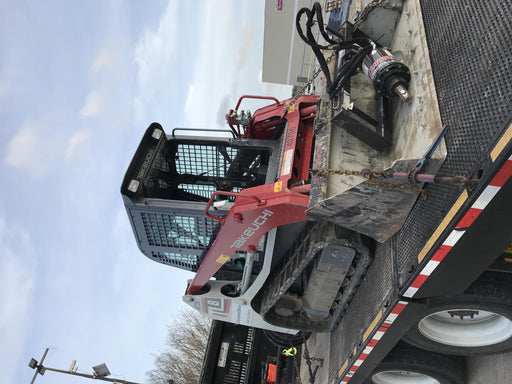 2019 Takeuchi TL8 Cab, Heat/AC, Defroster, 15" Wide Rubber Tracks, Back-up Alarm, Front & Rear Working Lights, Auxiliary Hydraulics, Two-Speed Travel, Electronic Monitoring System, Hydraulic Universal Quick Hitch 76" HD Smooth Dirt Bucket with Bolt-On Edge, 20.3 cubic feet Capacity