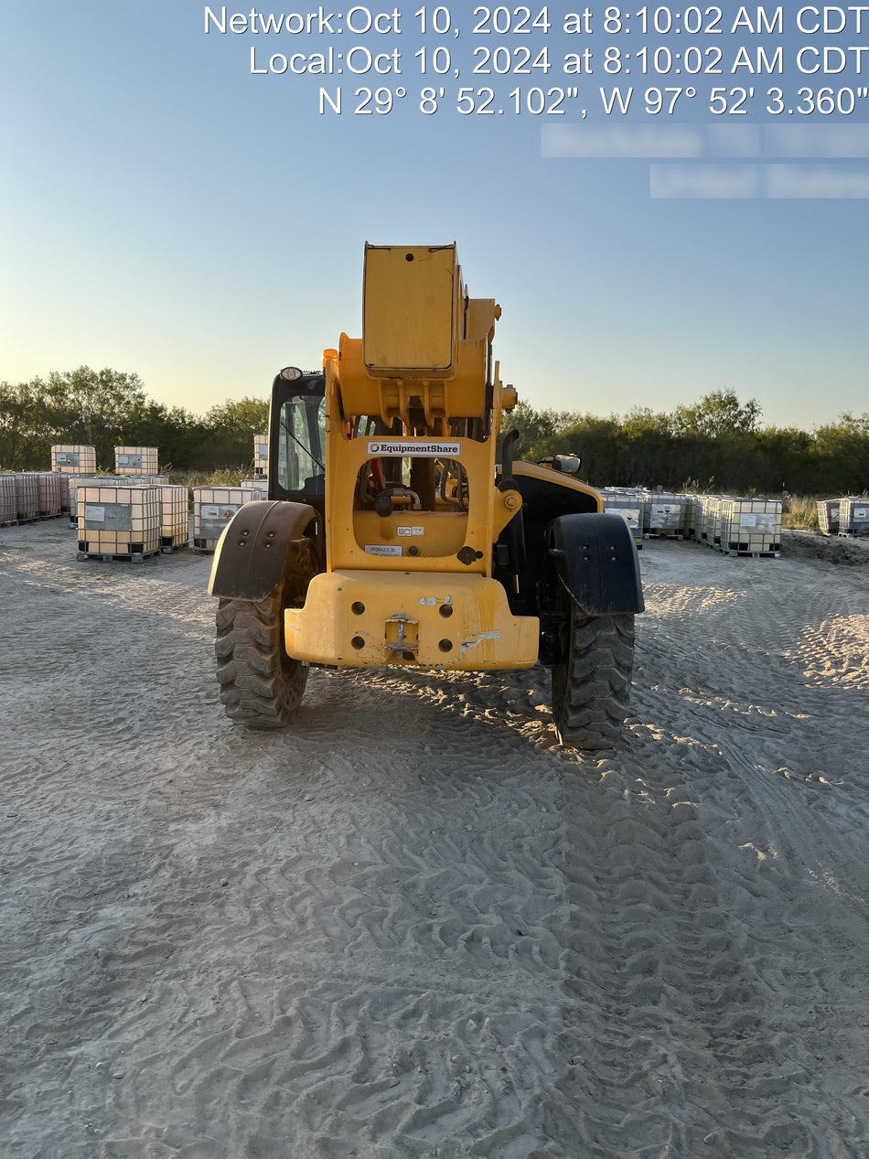 2020 JCB 510-56 Cab/Heat/Air, 74 HP, Solid Tires, STD Worklight, Beacon, Aux Hydraulics, Lifting Eye, Back up Alarm w/66" Carriage/60" Forks