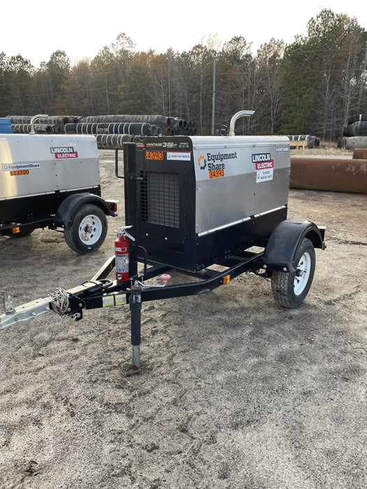 2019 Lincoln Electric Vantage 322 Welder Ready-Pak 3, Two wheel trailer, Fender and Light kit, Cable Rack