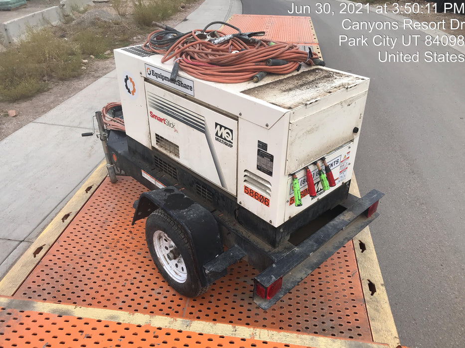 2020 Multiquip DLW400ESA4 400 amp Welder, 14kW, 120/240V, T4F Kubota, Trailer