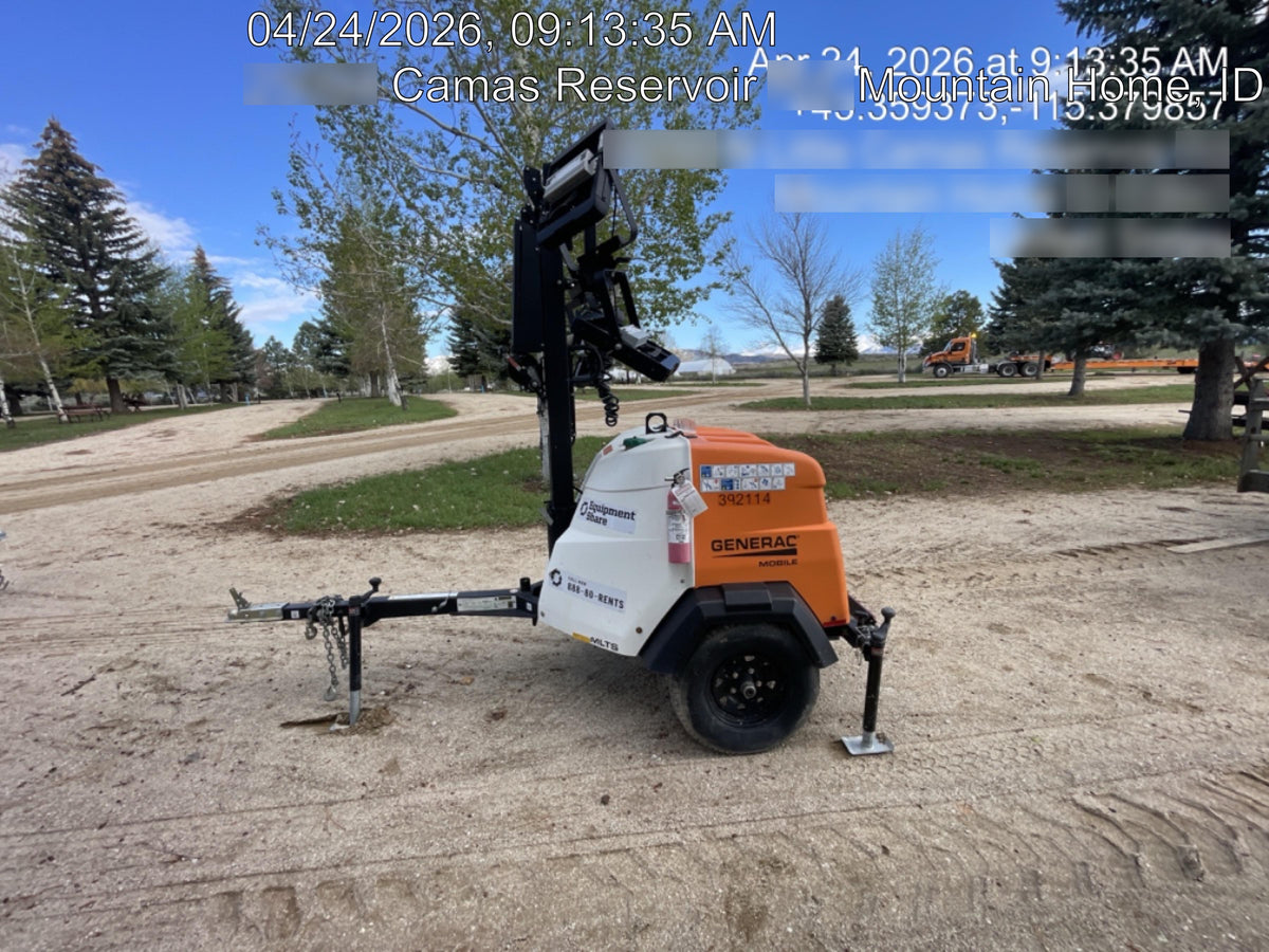2024 Generac MLT2 Diesel, Flex Switch 120V Input, Powerzone Controller, 
(4) 320W LED Lights, 4kW Generator, 39.9 Gal Fuel Tank, 2" Ball, T3