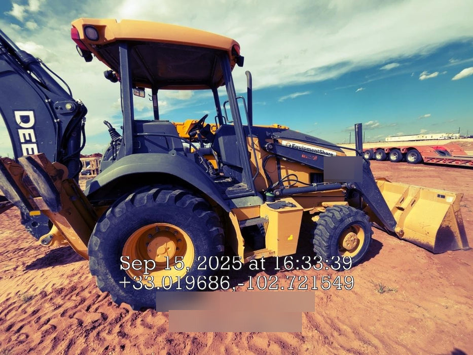 2020 John Deere 310LEP Canopy, 4WD, Standard Stick, Pilot Controls, 2 Way Hydraulics, TAG Manual QC